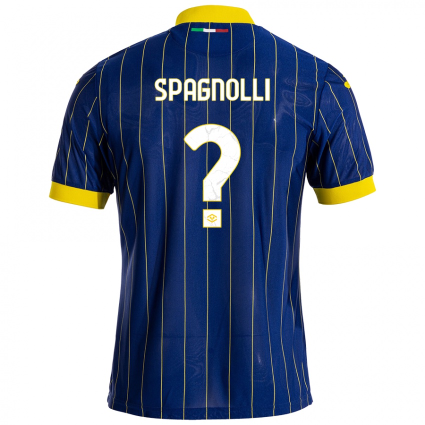 Homem Camisola Matteo Spagnolli #0 Azul Amarelo Principal 2024/25 Camisa Brasil