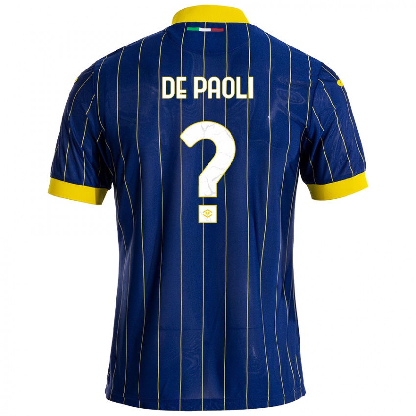 Homem Camisola Mirko De Paoli #0 Azul Amarelo Principal 2024/25 Camisa Brasil