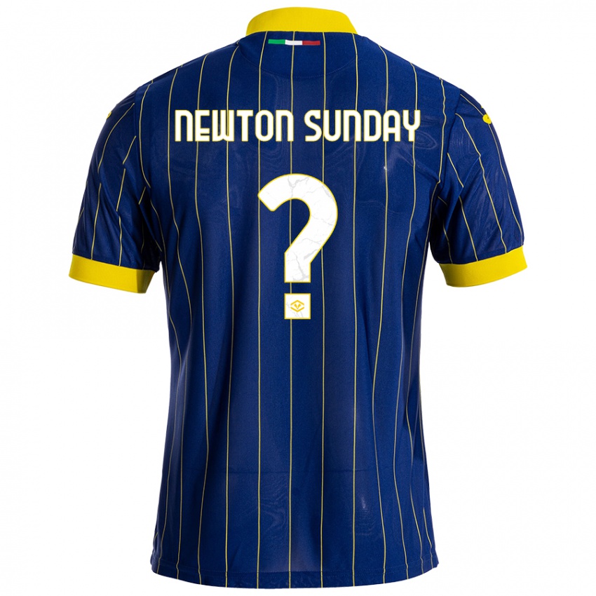 Homem Camisola Eloghosa Newton Sunday #0 Azul Amarelo Principal 2024/25 Camisa Brasil