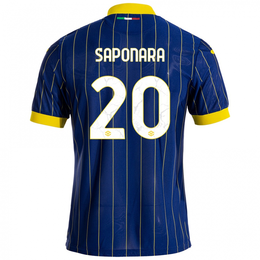 Homem Camisola Riccardo Saponara #20 Azul Amarelo Principal 2024/25 Camisa Brasil