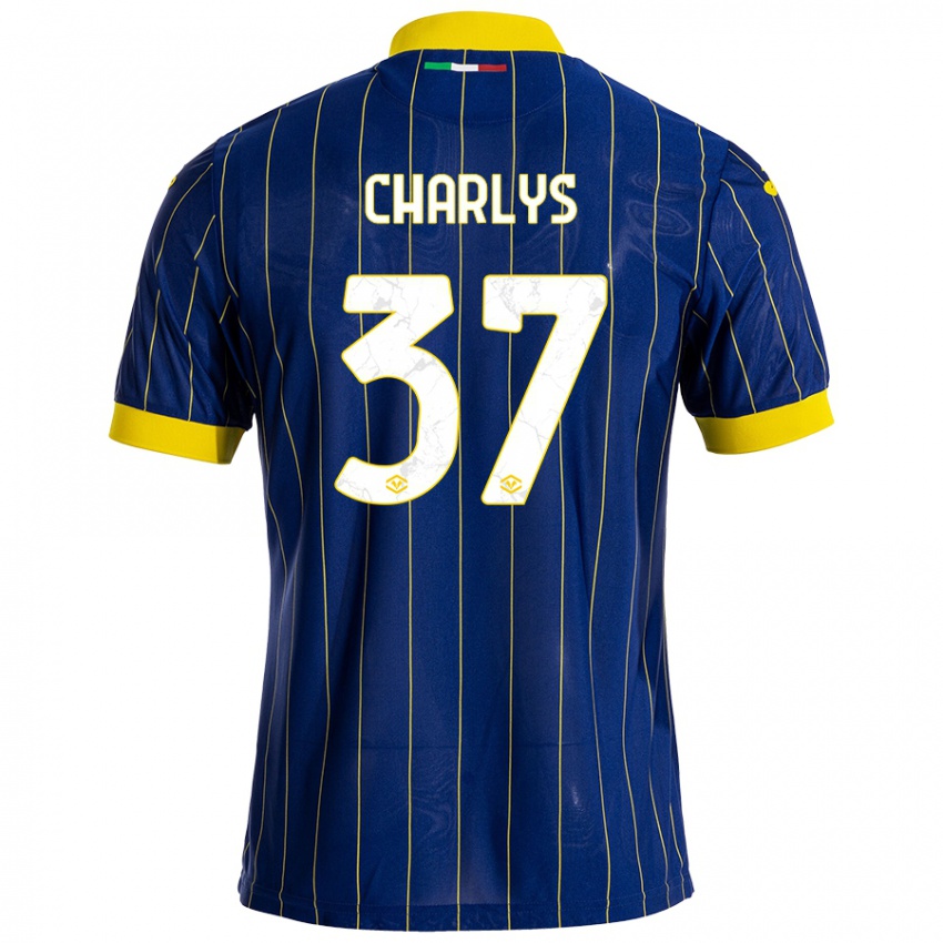 Homem Camisola Charlys #37 Azul Amarelo Principal 2024/25 Camisa Brasil