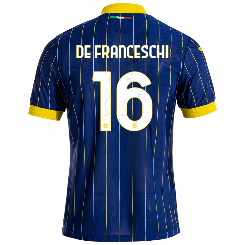 Homem Camisola Edoardo De Franceschi #16 Azul Amarelo Principal 2024/25 Camisa Brasil