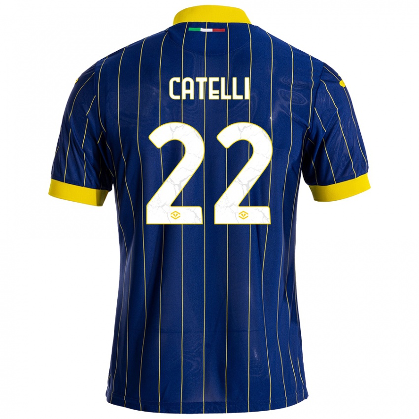 Homem Camisola Anna Catelli #22 Azul Amarelo Principal 2024/25 Camisa Brasil