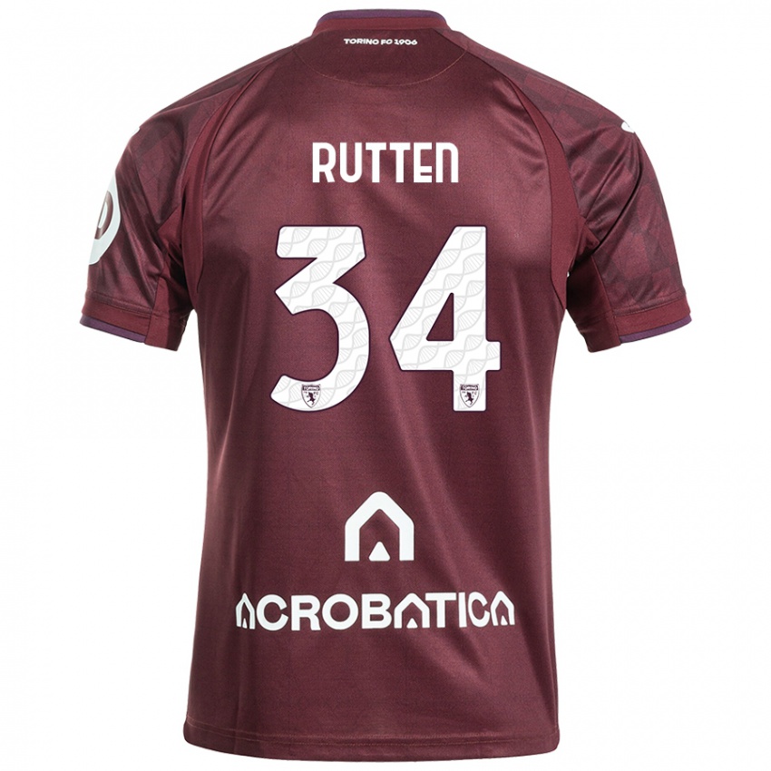 Homem Camisola Jill Rutten #34 Branco Castanho Principal 2024/25 Camisa Brasil