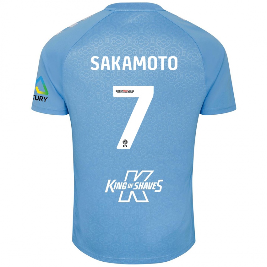 Homem Camisola Tatsuhiro Sakamoto #7 Azul Branco Principal 2024/25 Camisa Brasil