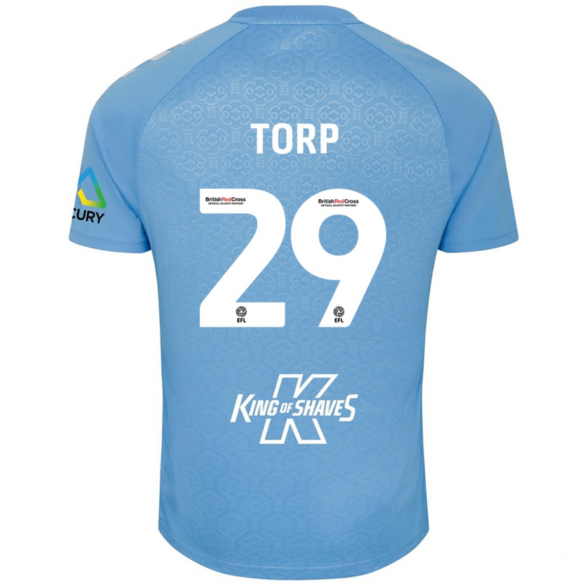 Homem Camisola Victor Torp #29 Azul Branco Principal 2024/25 Camisa Brasil