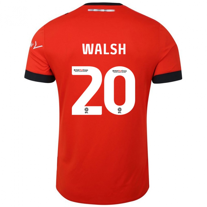 Homem Camisola Liam Walsh #20 Preto Laranja Principal 2024/25 Camisa Brasil