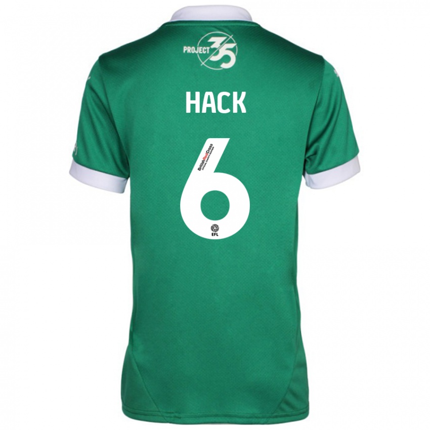 Homem Camisola Lucy Hack #6 Branco Verde Principal 2024/25 Camisa Brasil