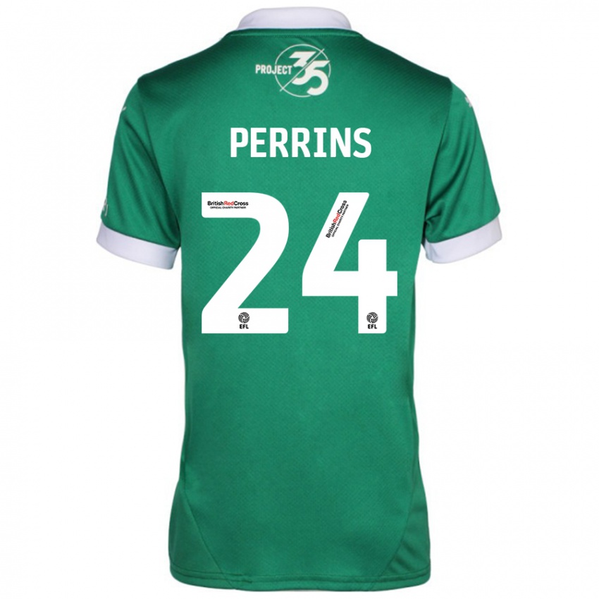 Homem Camisola Grace Perrins #24 Branco Verde Principal 2024/25 Camisa Brasil