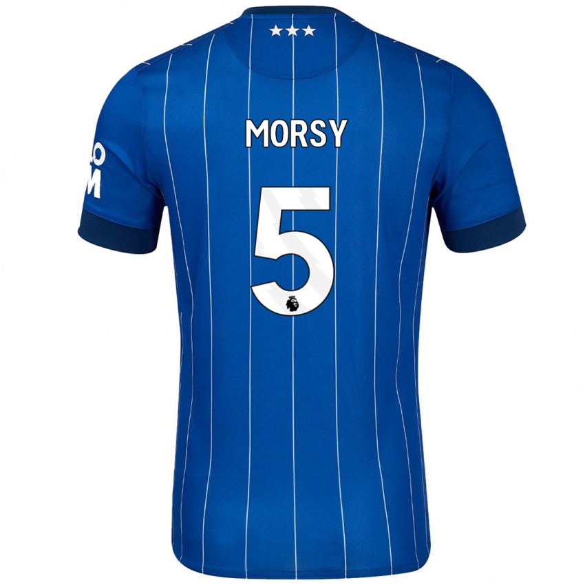 Homem Camisola Samy Morsy #5 Azul Marinho Principal 2024/25 Camisa Brasil