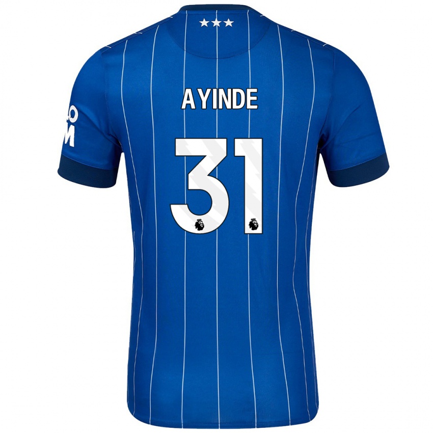 Homem Camisola Leon Ayinde #31 Azul Marinho Principal 2024/25 Camisa Brasil