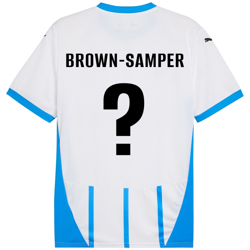 Homem Camisola Isaac Brown-Samper #0 Azul Branco Alternativa 2024/25 Camisa Brasil