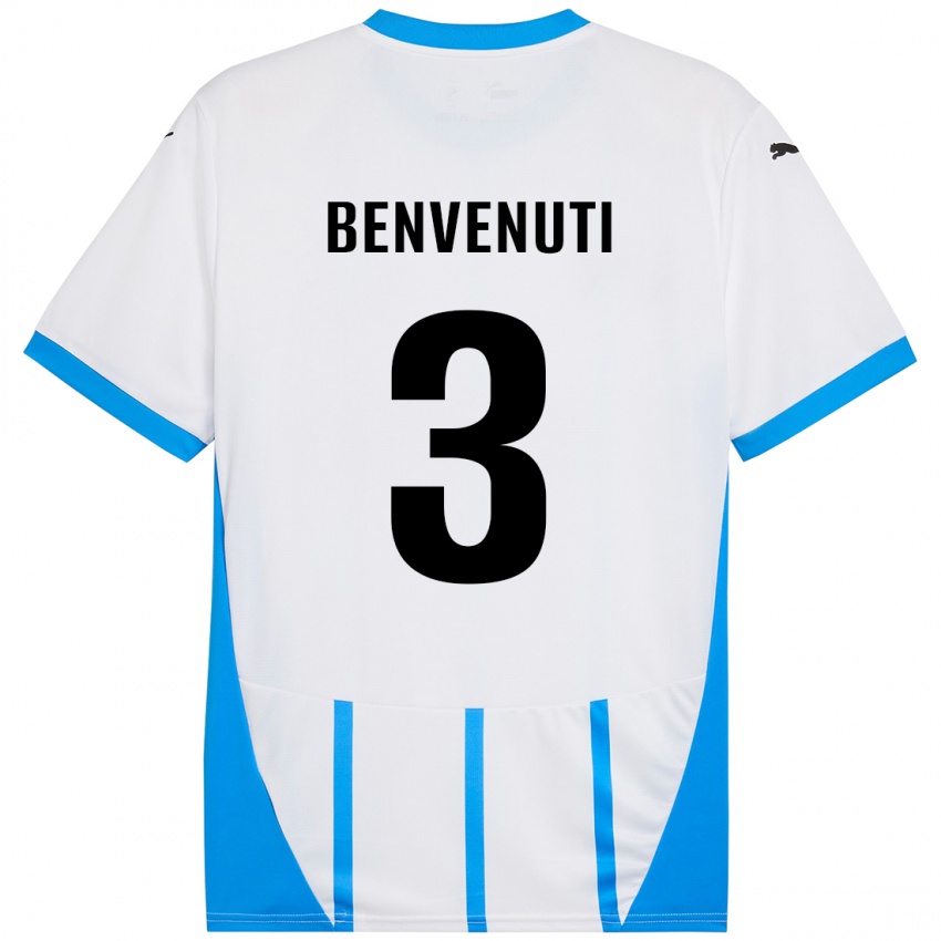 Homem Camisola Tommaso Benvenuti #3 Azul Branco Alternativa 2024/25 Camisa Brasil