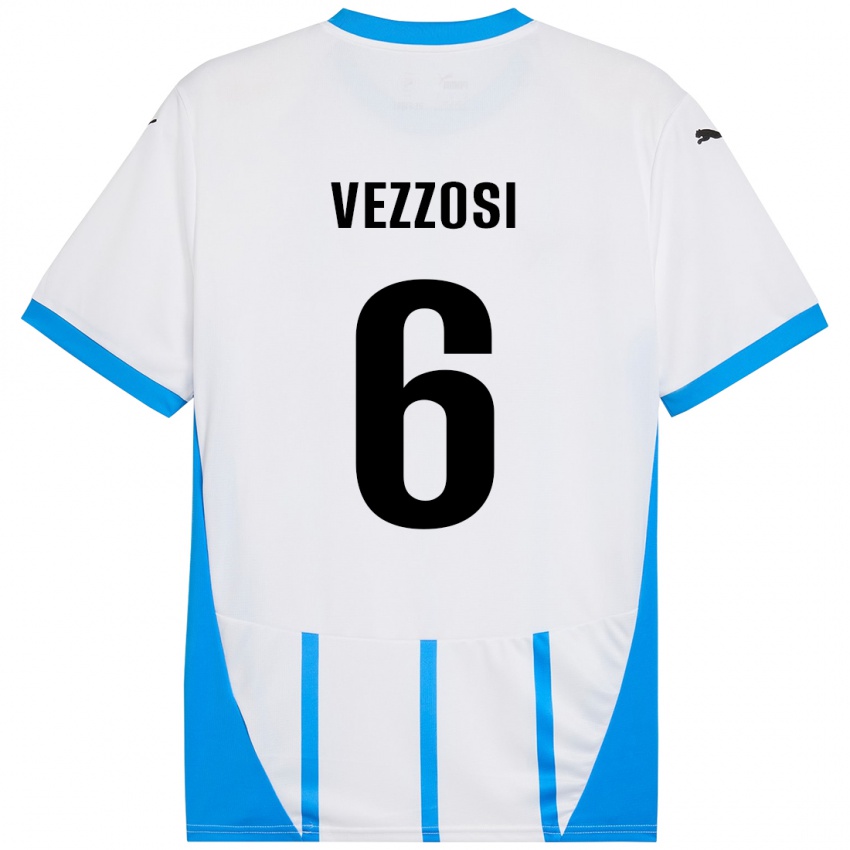 Homem Camisola Giorgio Vezzosi #6 Azul Branco Alternativa 2024/25 Camisa Brasil