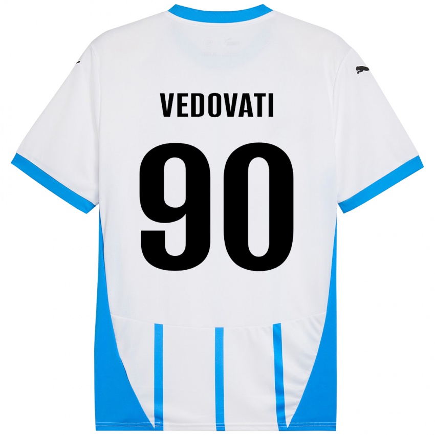 Homem Camisola Gabriele Vedovati #90 Azul Branco Alternativa 2024/25 Camisa Brasil