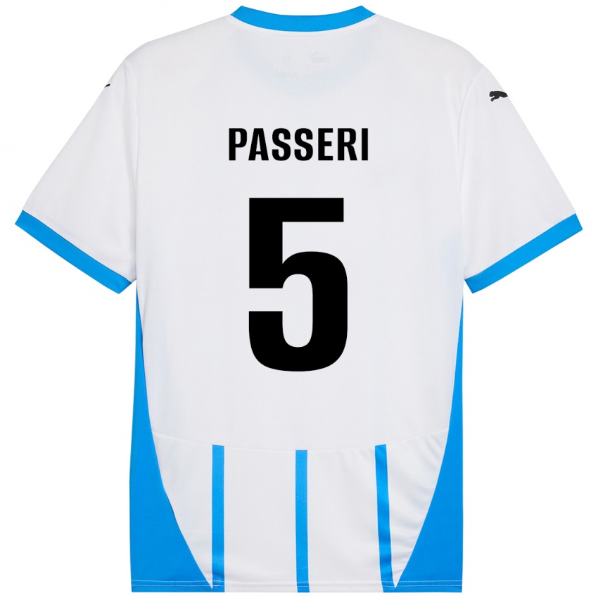 Homem Camisola Angela Passeri #5 Azul Branco Alternativa 2024/25 Camisa Brasil