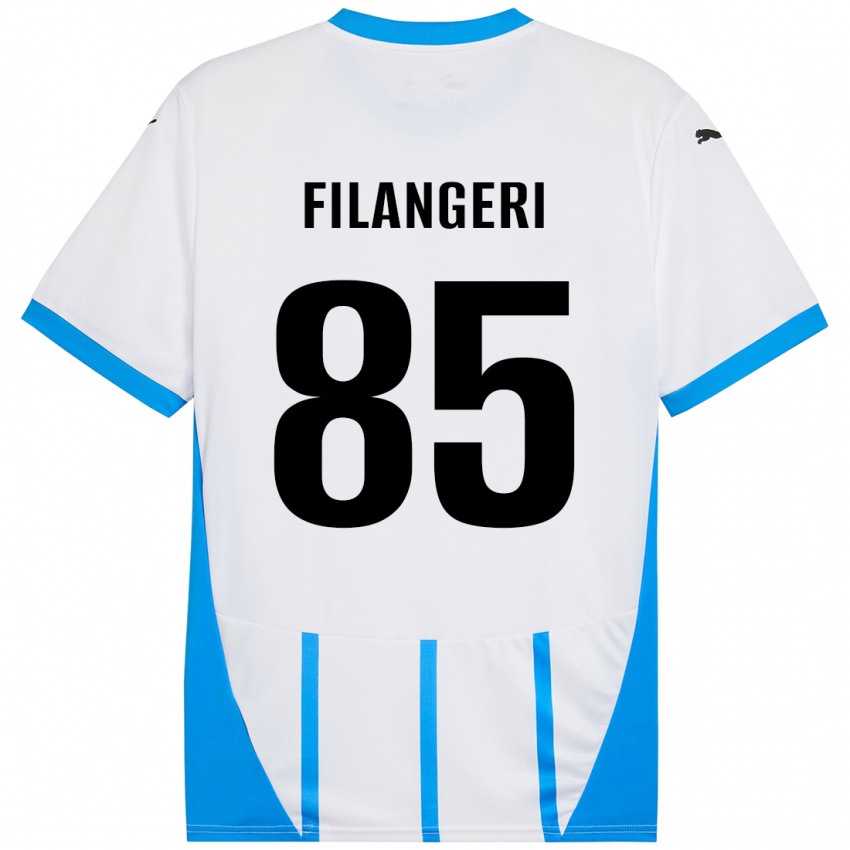 Homem Camisola Maria Luisa Filangeri #85 Azul Branco Alternativa 2024/25 Camisa Brasil