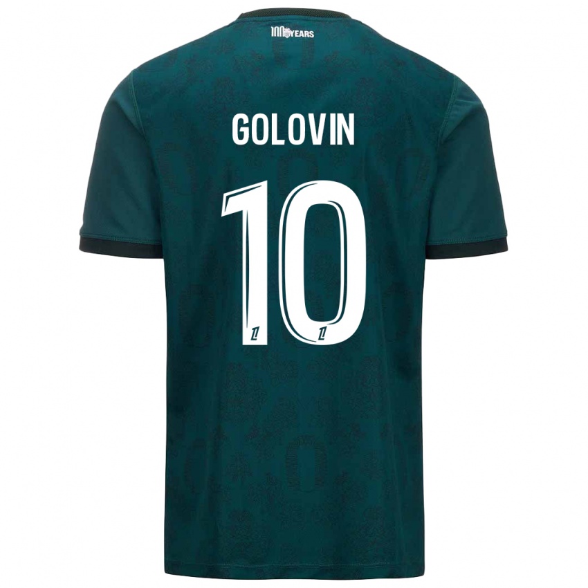 Homem Camisola Aleksandr Golovin #10 Verde Escuro Alternativa 2024/25 Camisa Brasil