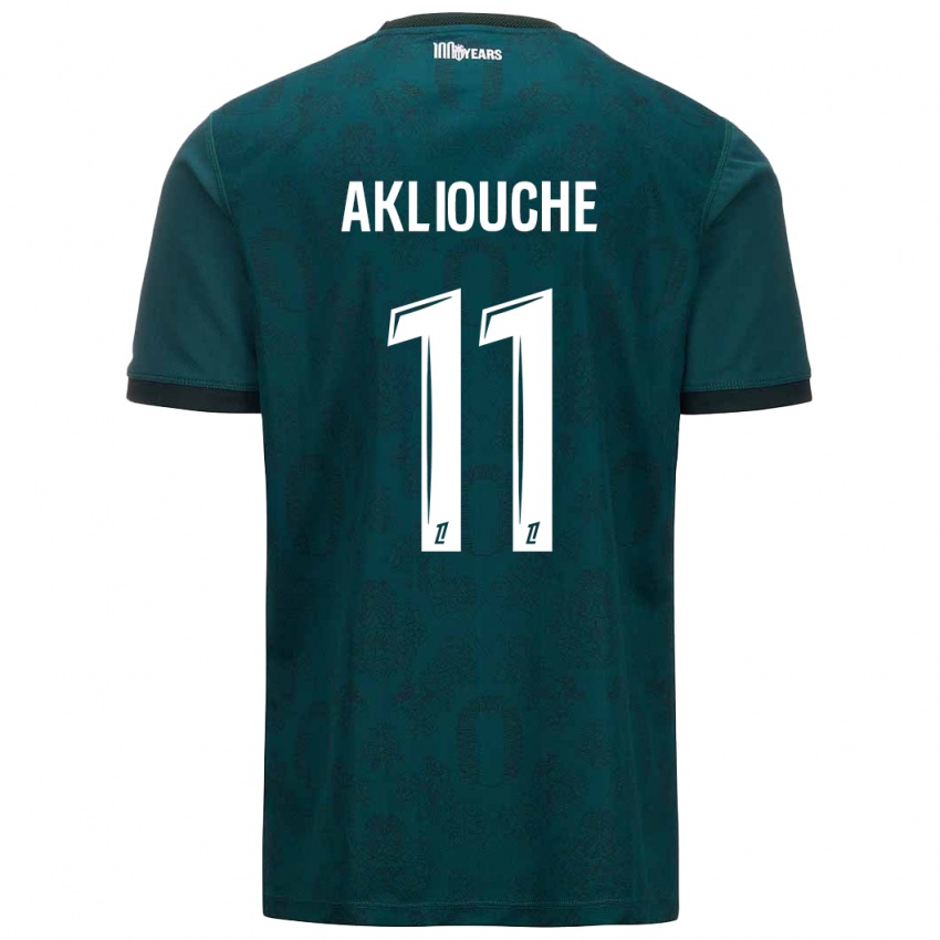 Homem Camisola Maghnes Akliouche #11 Verde Escuro Alternativa 2024/25 Camisa Brasil