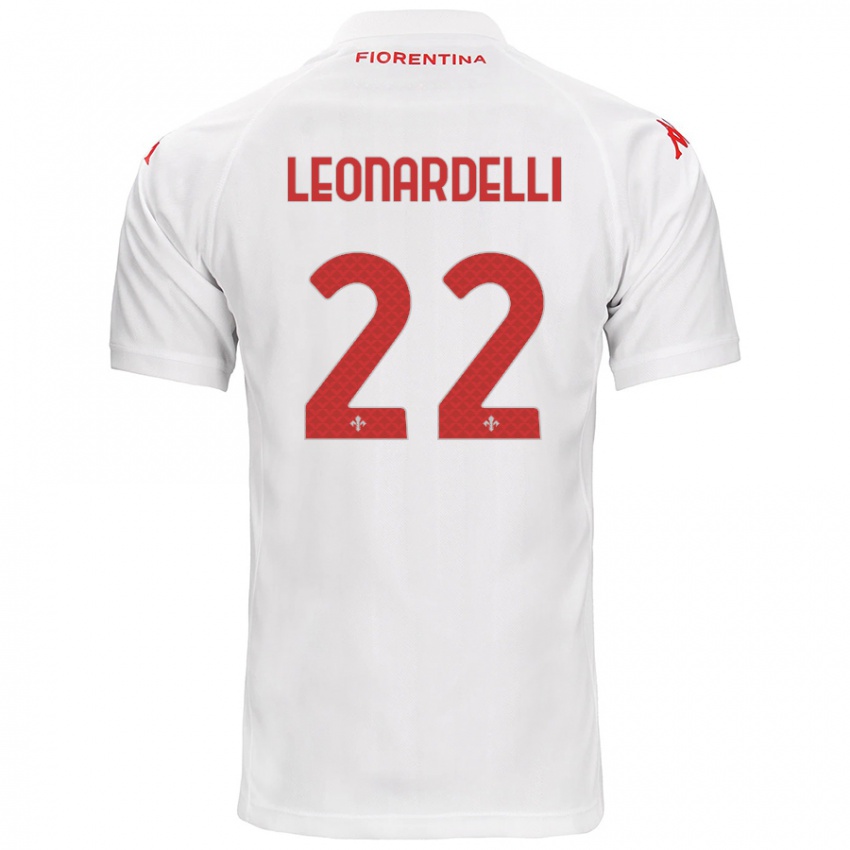 Homem Camisola Pietro Leonardelli #22 Branco Alternativa 2024/25 Camisa Brasil