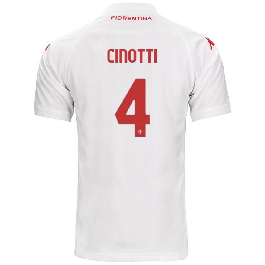 Homem Camisola Norma Cinotti #4 Branco Alternativa 2024/25 Camisa Brasil