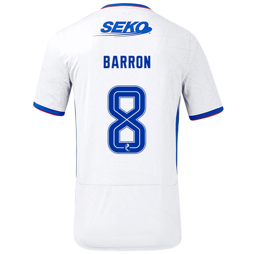 Homem Camisola Connor Barron #8 Azul Branco Alternativa 2024/25 Camisa Brasil