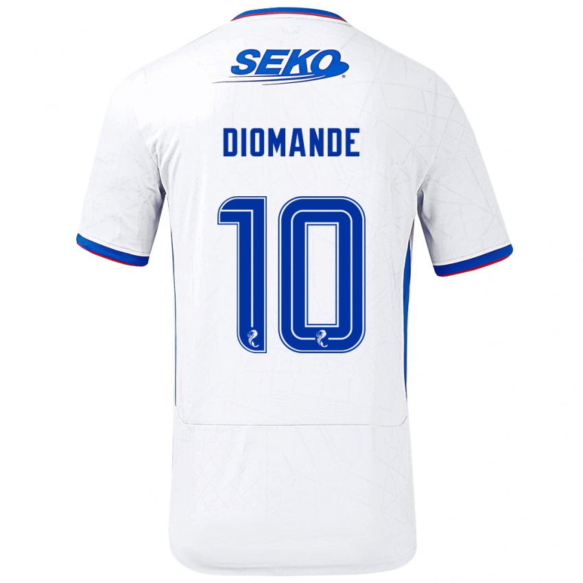 Homem Camisola Mohamed Diomandé #10 Azul Branco Alternativa 2024/25 Camisa Brasil