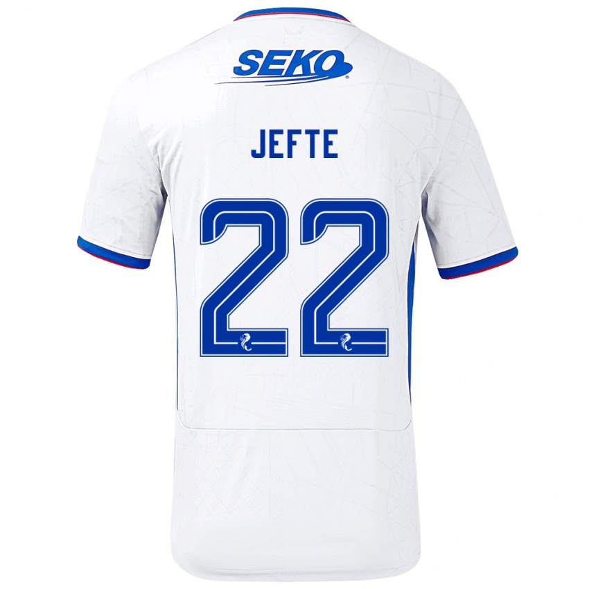 Homem Camisola Jefté #22 Azul Branco Alternativa 2024/25 Camisa Brasil