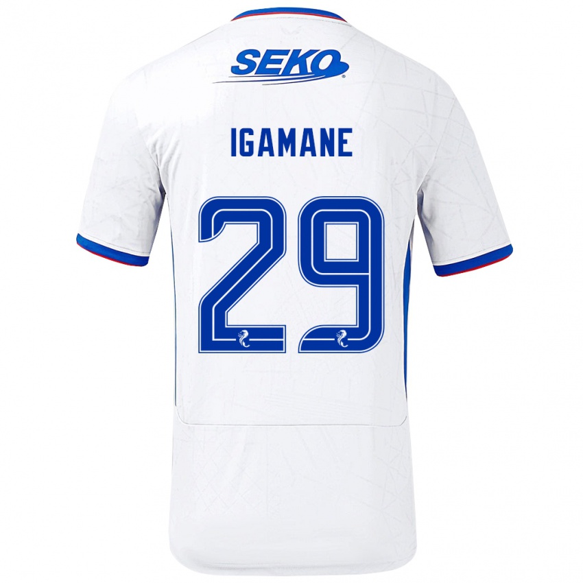 Homem Camisola Hamza Igamane #29 Azul Branco Alternativa 2024/25 Camisa Brasil