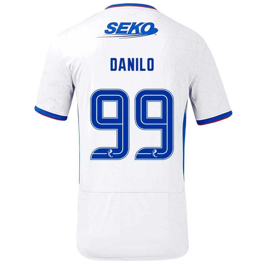 Homem Camisola Danilo #99 Azul Branco Alternativa 2024/25 Camisa Brasil