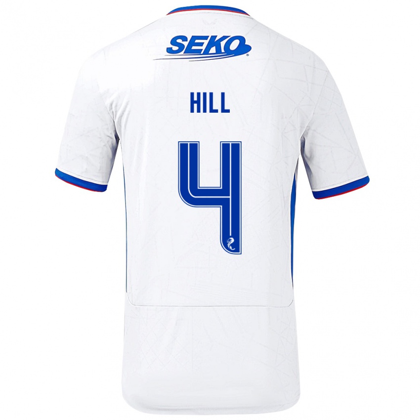 Homem Camisola Kathryn Hill #4 Azul Branco Alternativa 2024/25 Camisa Brasil