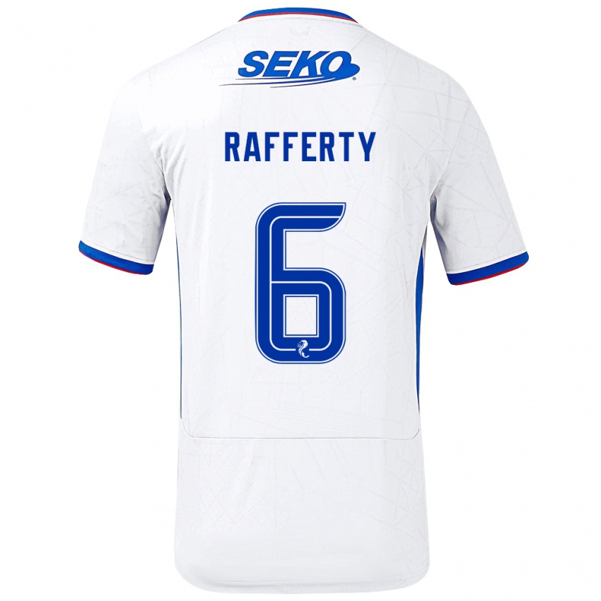 Homem Camisola Laura Rafferty #6 Azul Branco Alternativa 2024/25 Camisa Brasil