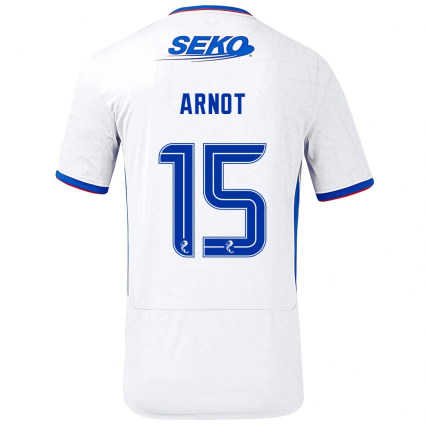 Homem Camisola Elizabeth Arnot #15 Azul Branco Alternativa 2024/25 Camisa Brasil