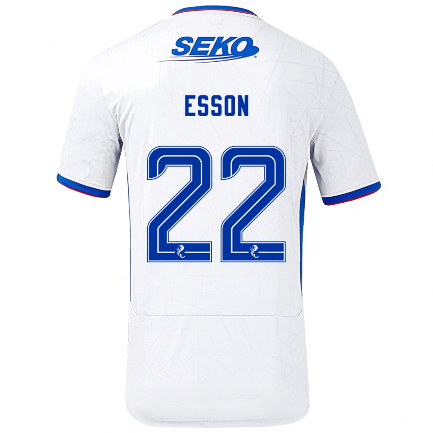 Homem Camisola Victoria Esson #22 Azul Branco Alternativa 2024/25 Camisa Brasil