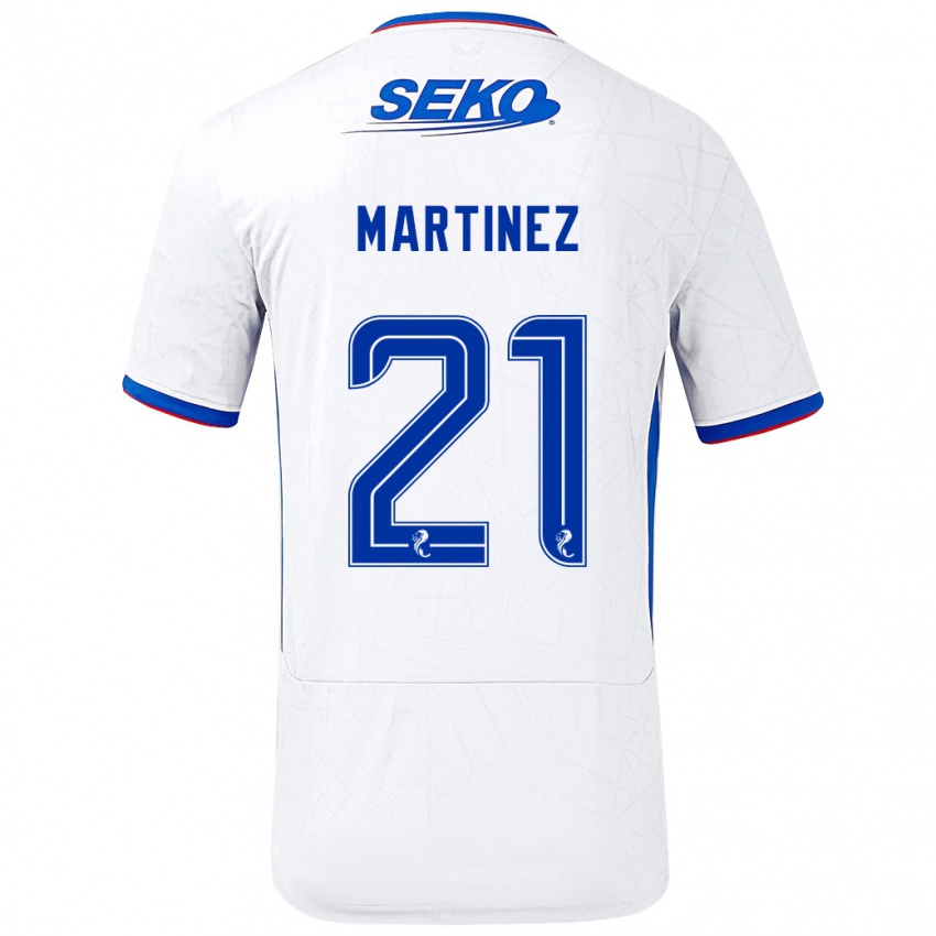 Homem Camisola Lisa Martinez #21 Azul Branco Alternativa 2024/25 Camisa Brasil