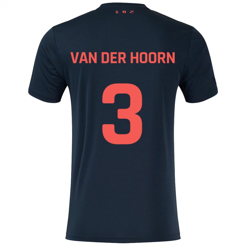 Homem Camisola Mike Van Der Hoorn #3 Vermelho Preto Alternativa 2024/25 Camisa Brasil