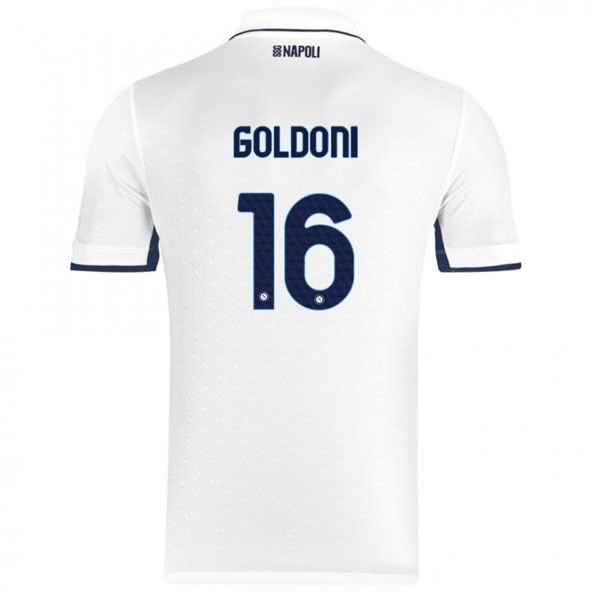 Homem Camisola Eleonora Goldoni #16 Azul Real Branco Alternativa 2024/25 Camisa Brasil