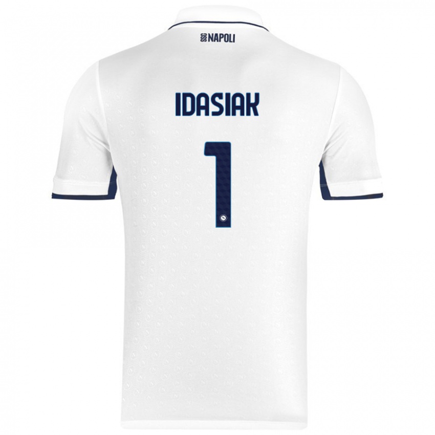 Homem Camisola Hubert Dawid Idasiak #1 Azul Real Branco Alternativa 2024/25 Camisa Brasil