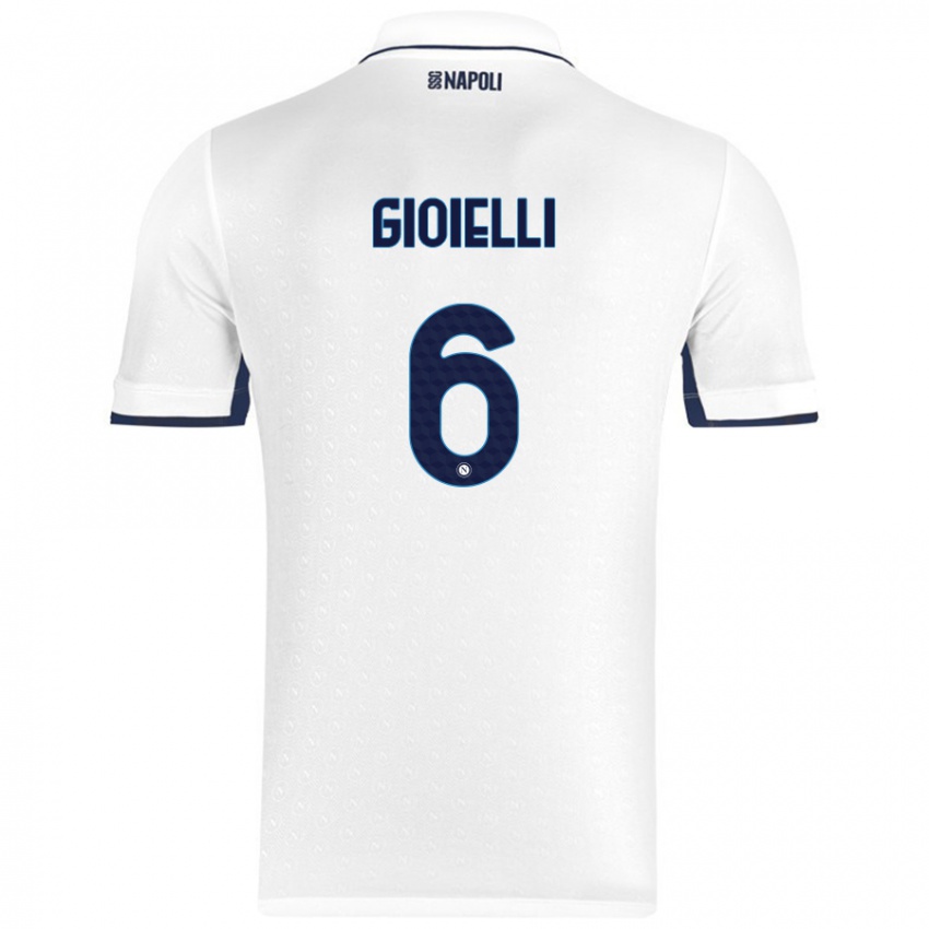 Homem Camisola Francesco Pio Gioielli #6 Azul Real Branco Alternativa 2024/25 Camisa Brasil