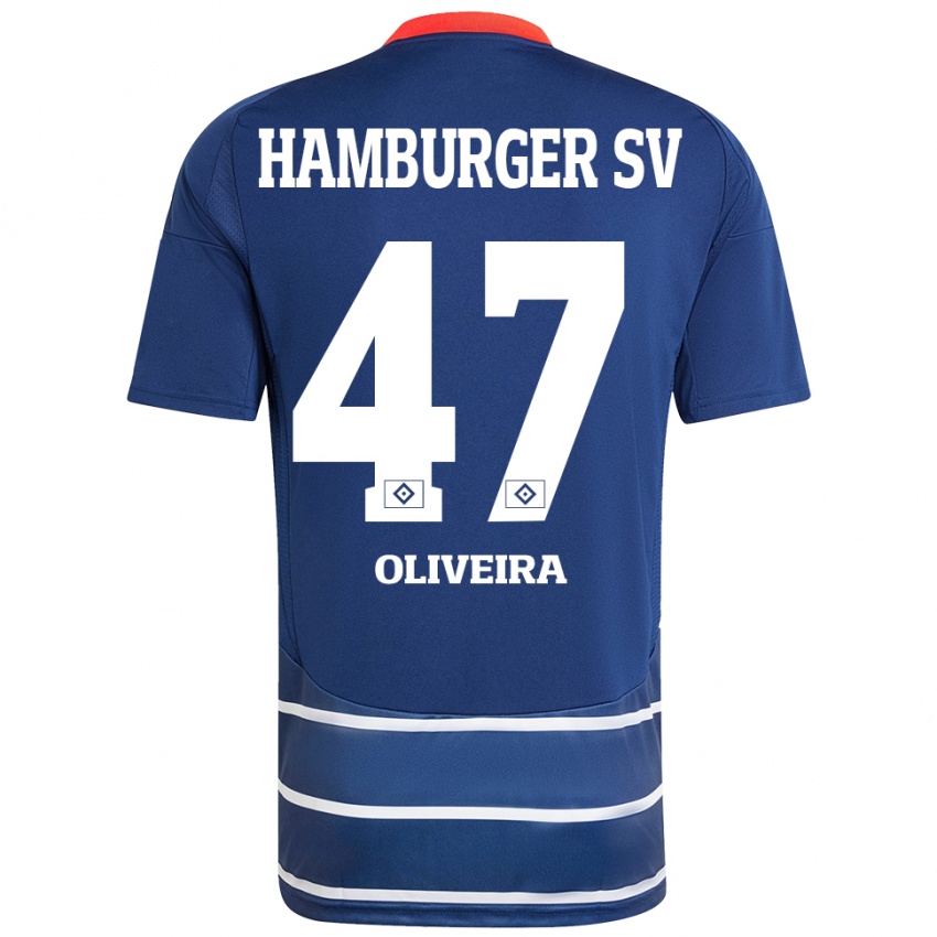 Homem Camisola Nicolas Oliveira #47 Azul Escuro Alternativa 2024/25 Camisa Brasil