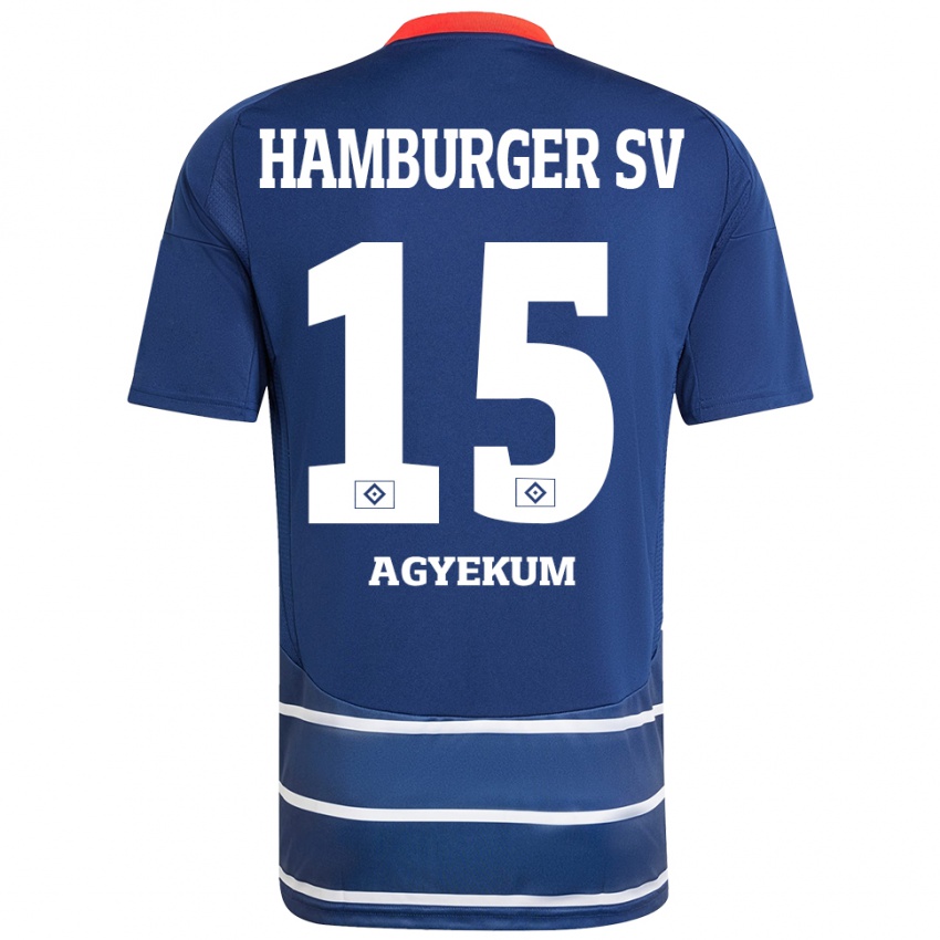 Homem Camisola Joel Agyekum #15 Azul Escuro Alternativa 2024/25 Camisa Brasil