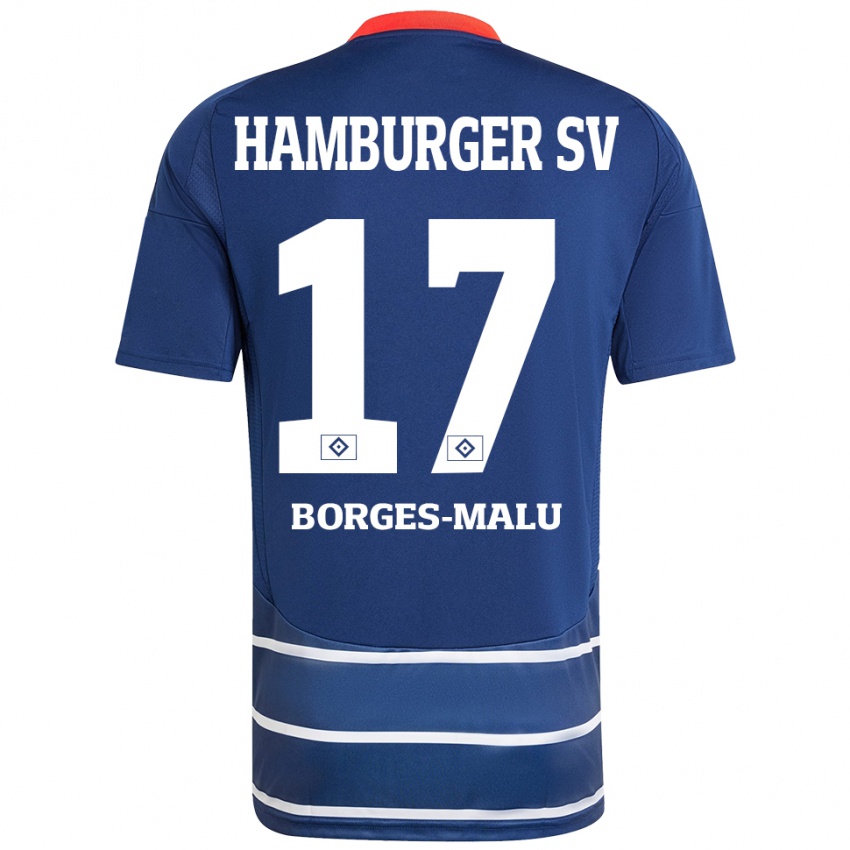 Homem Camisola Louis Borges-Malu #17 Azul Escuro Alternativa 2024/25 Camisa Brasil