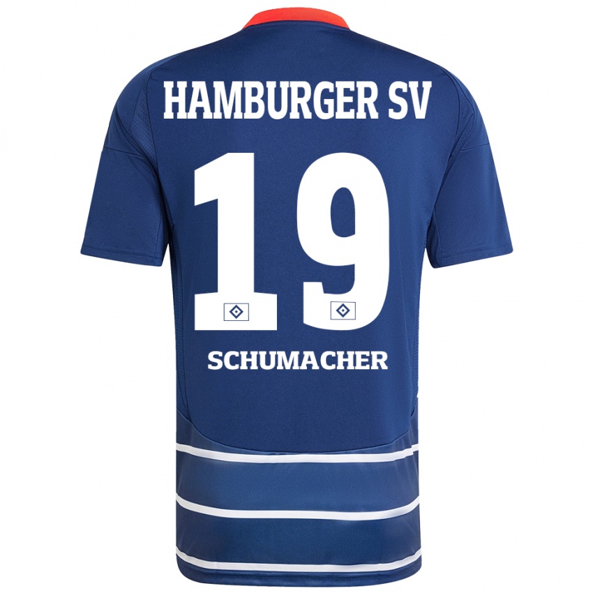 Homem Camisola Lukas Schumacher #19 Azul Escuro Alternativa 2024/25 Camisa Brasil