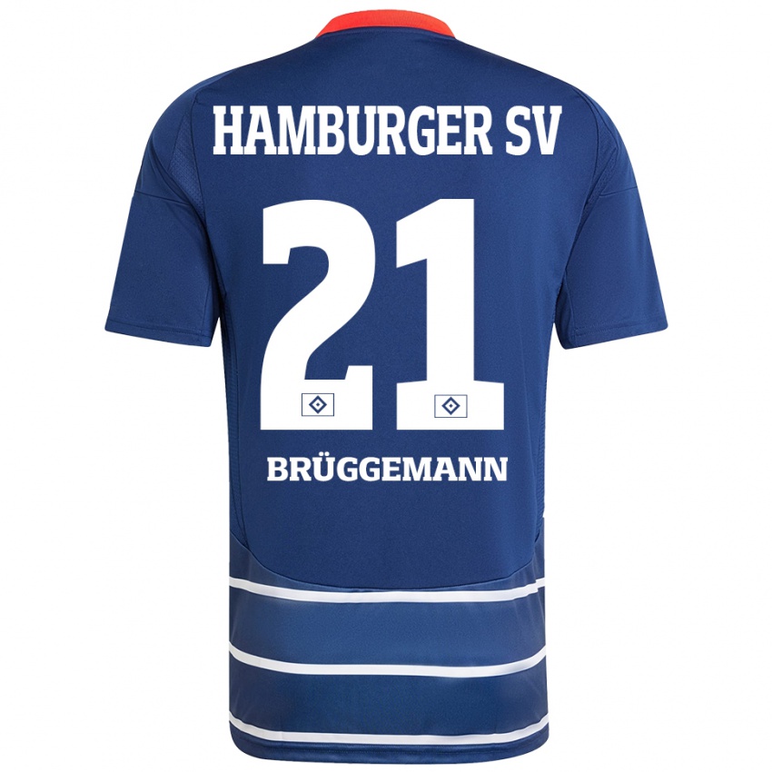 Homem Camisola William Brüggemann #21 Azul Escuro Alternativa 2024/25 Camisa Brasil