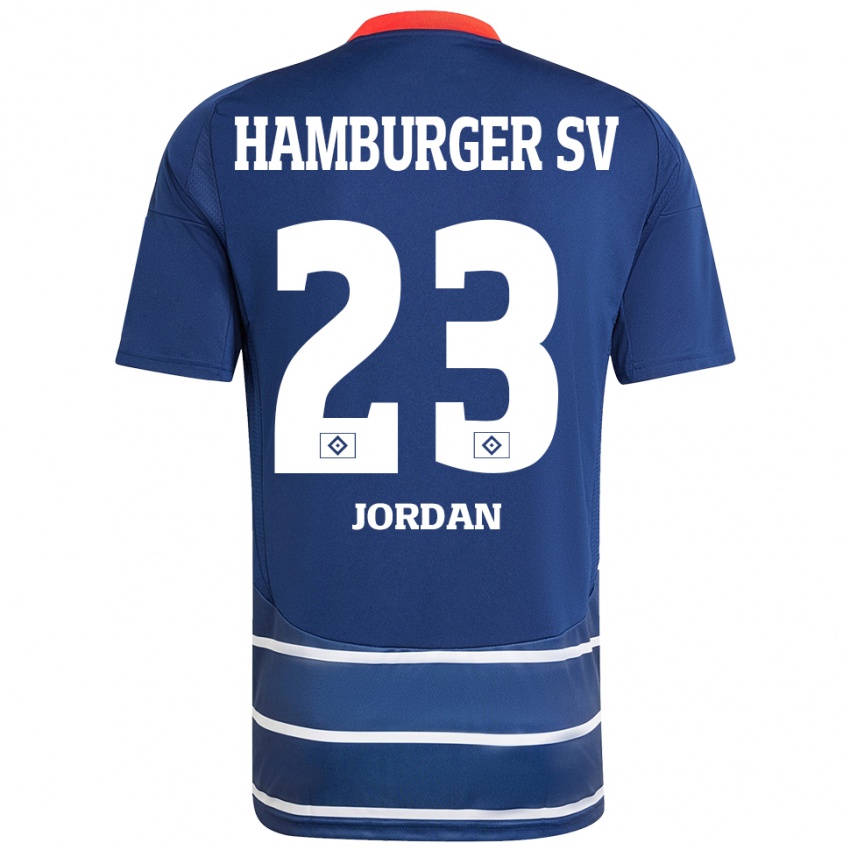 Homem Camisola Dominik Jordan #23 Azul Escuro Alternativa 2024/25 Camisa Brasil