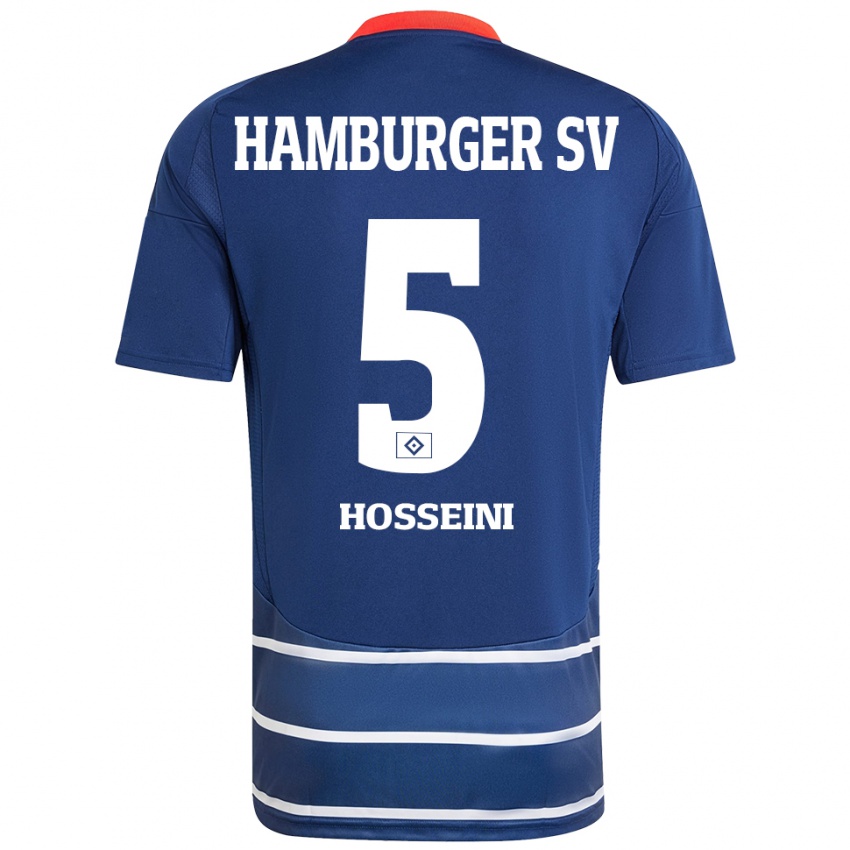 Homem Camisola Reza Hosseini #5 Azul Escuro Alternativa 2024/25 Camisa Brasil