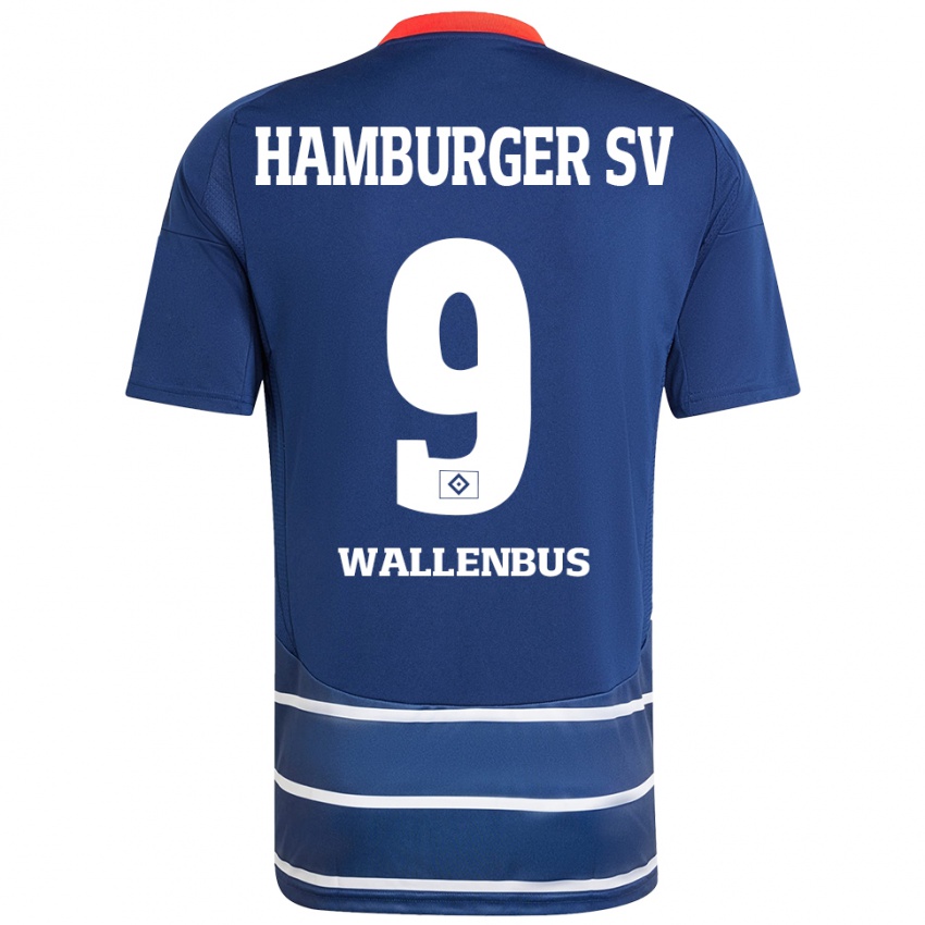 Homem Camisola Noah Wallenßus #9 Azul Escuro Alternativa 2024/25 Camisa Brasil