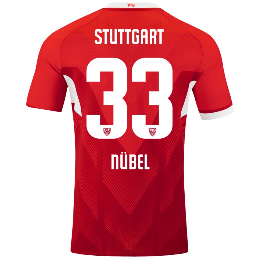 Homem Camisola Alexander Nübel #33 Branco Vermelho Alternativa 2024/25 Camisa Brasil