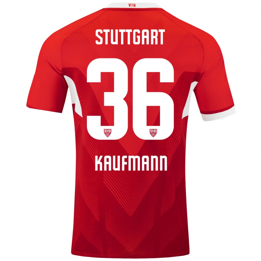 Homem Camisola Tino Kaufmann #36 Branco Vermelho Alternativa 2024/25 Camisa Brasil