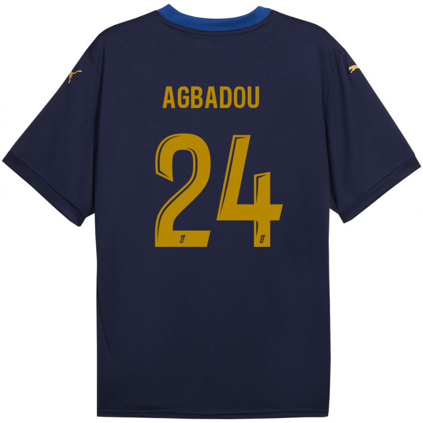 Homem Camisola Emmanuel Agbadou #24 Ouro Da Marinha Alternativa 2024/25 Camisa Brasil